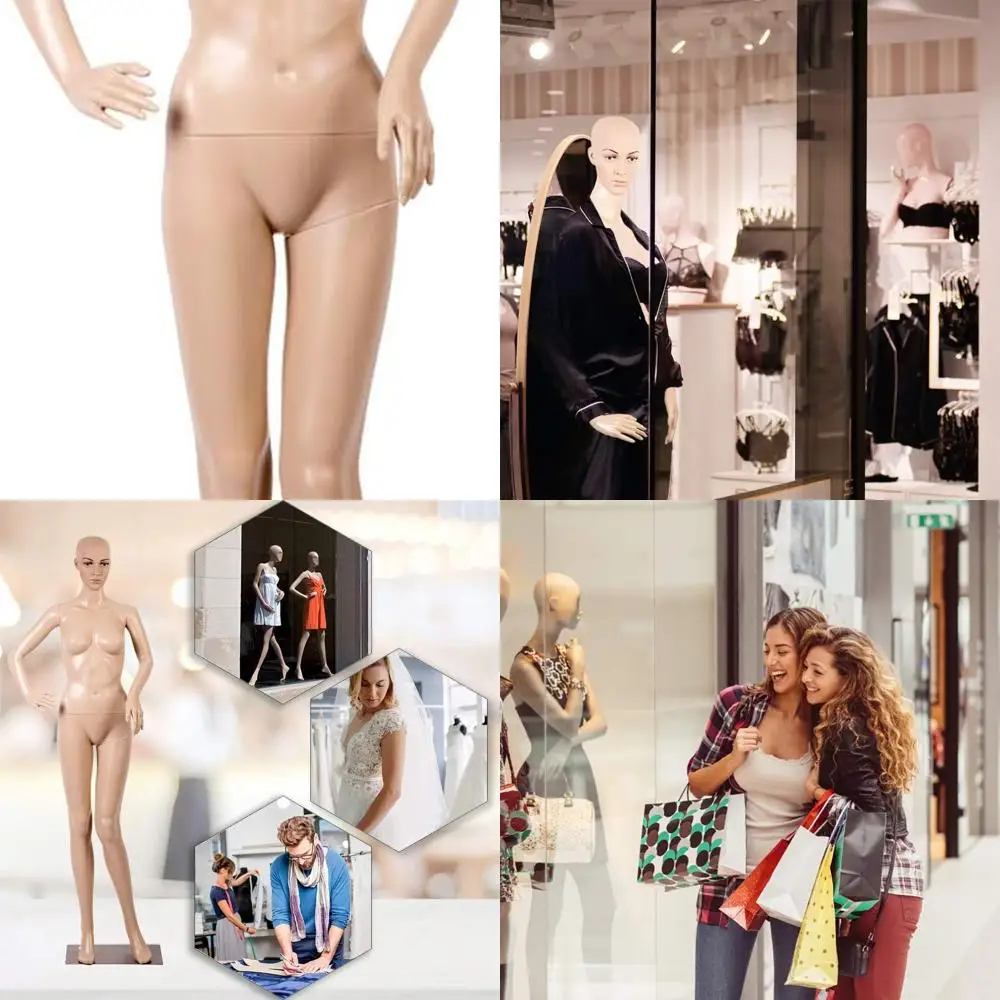 

69 Rotatable Female Mannequin with Detachable Head & Arms, Metal Base for Clothing Display