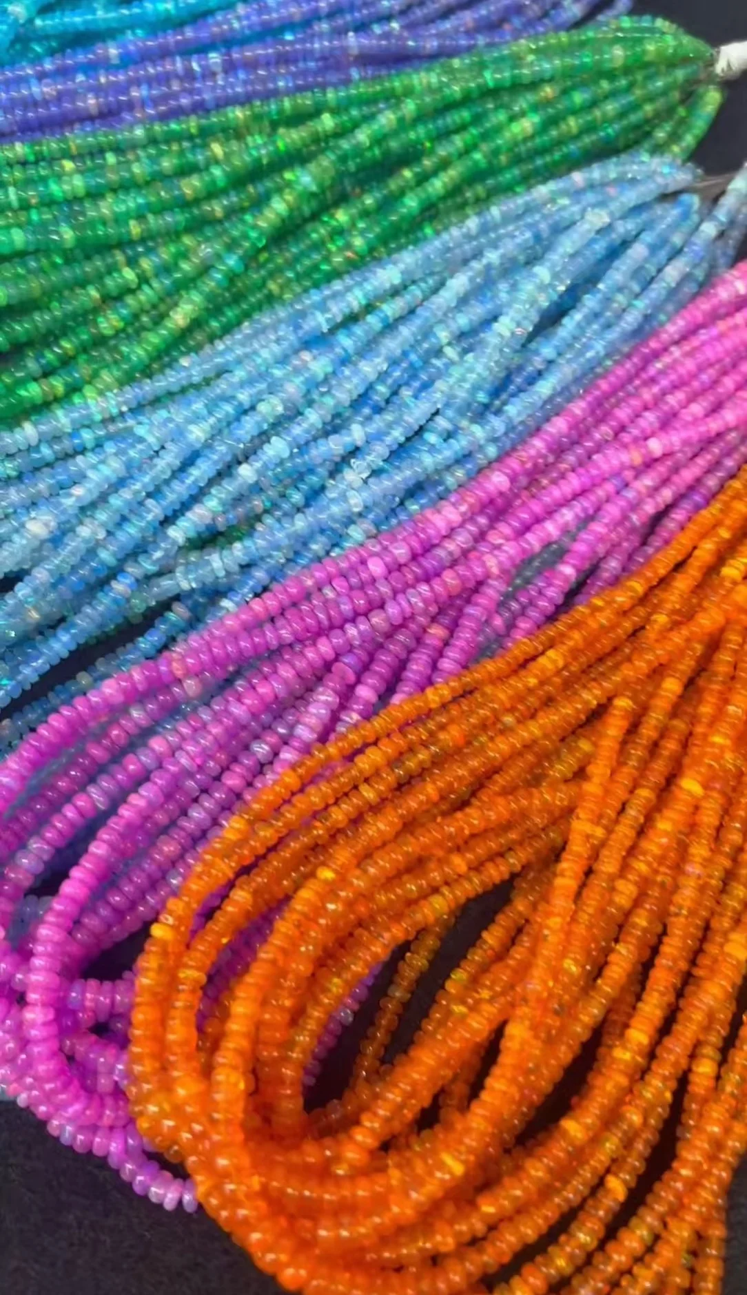 

Opal faceted roundelle 3-4.5mm for DIY jewelry making 38cm pink blue geen orange red color