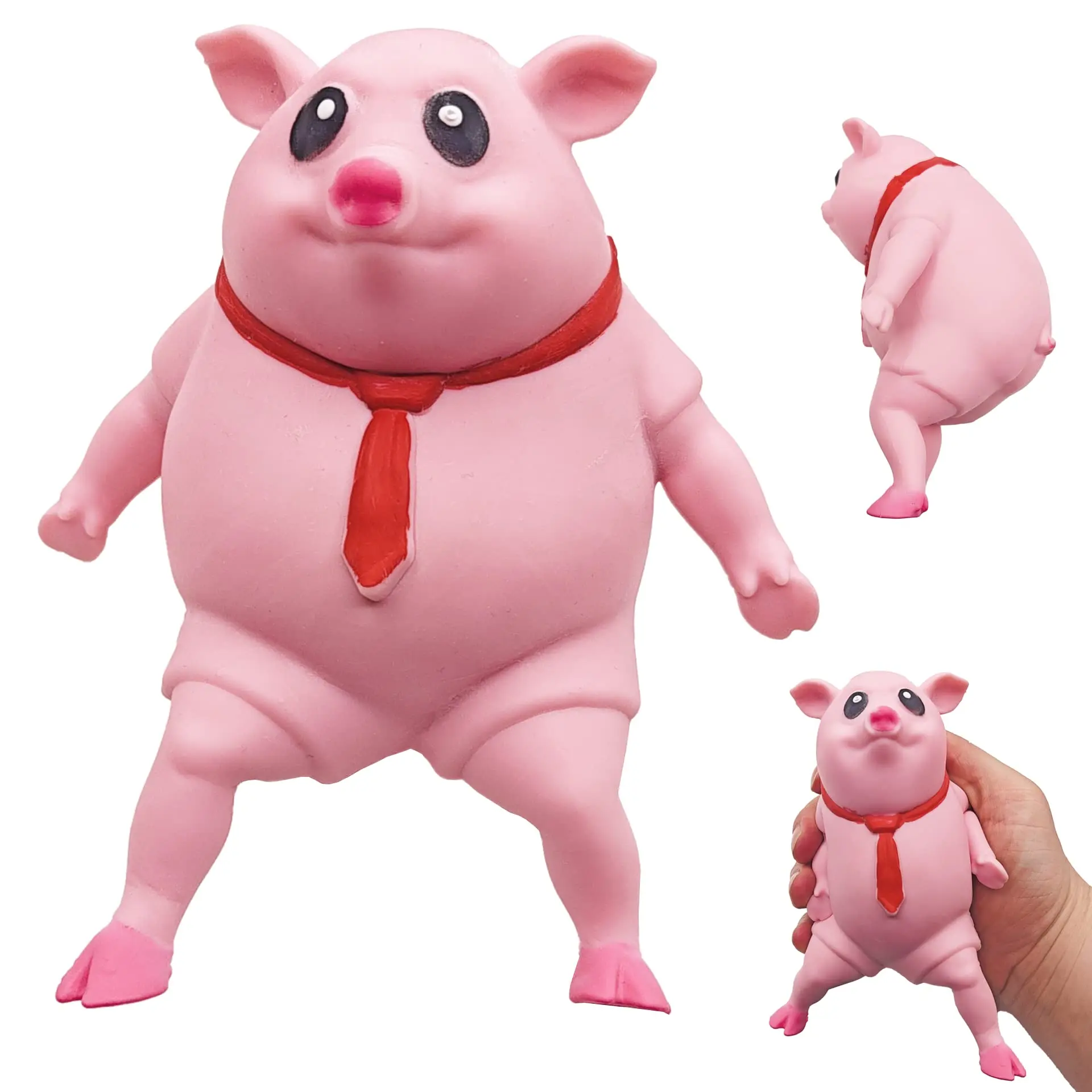 Novelty Pet Squeezing Pink Pig Stress Relief Toy Cute Stretch Animal Little Pig Doll Stress Relief Toy Gifts For Adults Kids