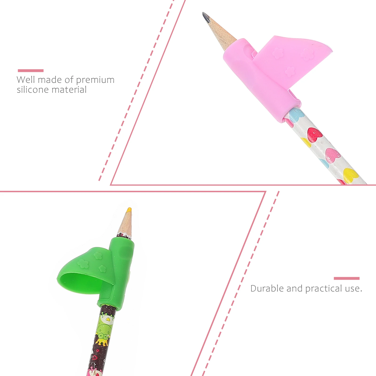 

10Pcs Comfortable Silicone Writing Guide for Kids Proper Pencil Holding Posture Correction Training Handwriting Aid Tool