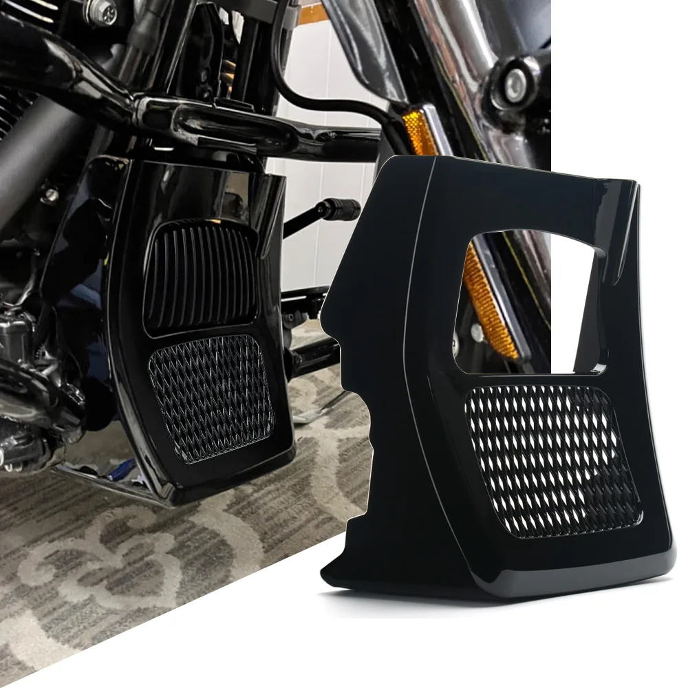 

Motorcycle Fairing Front Spoilers Radiator Chin Cover Fit For Harley Touring Road King Electra Street Glide FLHR FLTRX 2017-2024