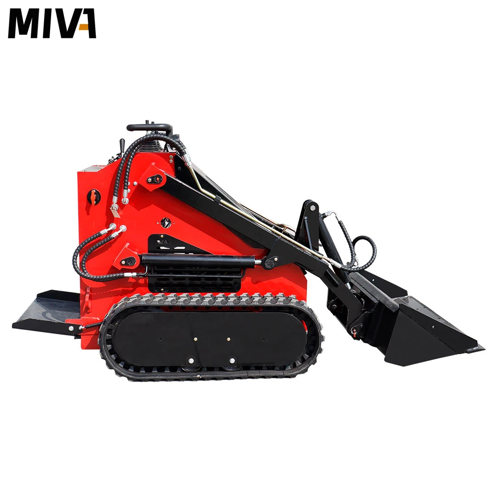 High-Precision Mini Skid Steer Loader Strong Engine 480kg Auto Leveling Track Small Loaders Customized Walk Behind Skid Loader