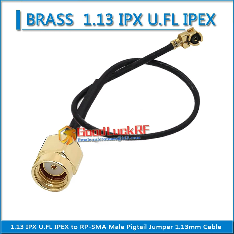 

1.13 IPX U.FL IPEX To RP-SMA RPSMA RP SMA Male Plug Connector RF Coaxial Pigtail Jumper 1.13mm extend Cable