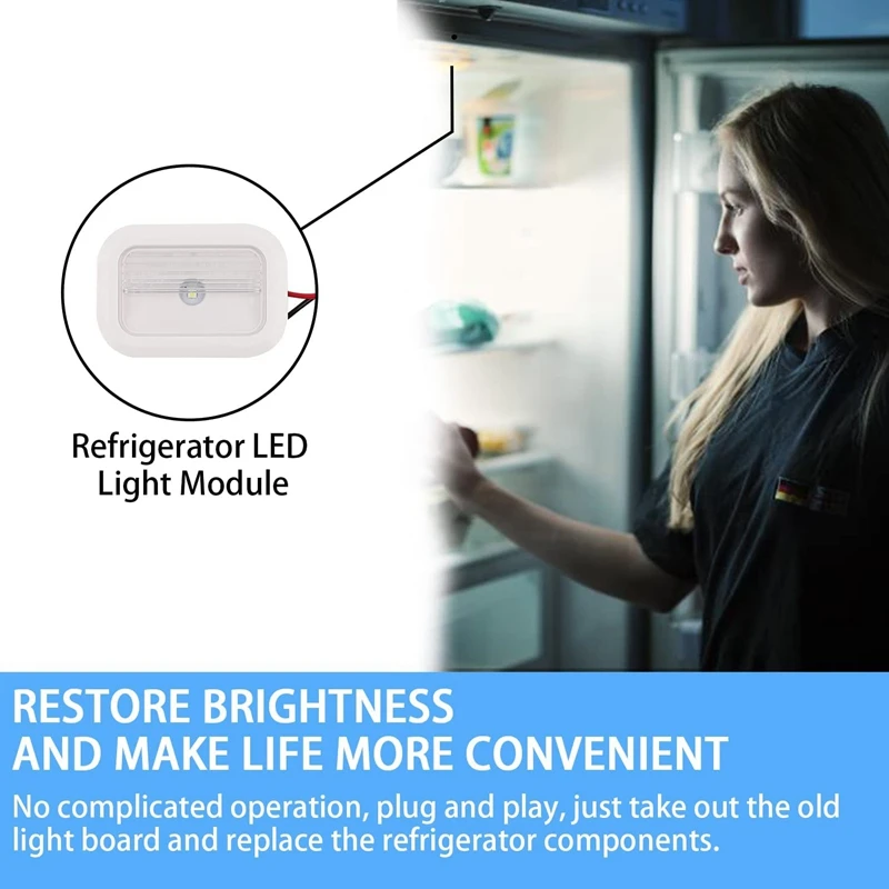 W10695459 tablero de luz LED para refrigerador reemplaza para Whirlpool Maytag, tablero de luz LED para refrigerador