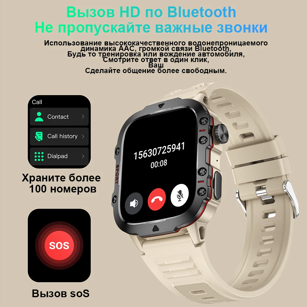 QX11 Smart Watch 1.96inch Large Screen Bluetooth Call Voice Assistant Men Smartwatch Fitness Healthy Sports Watches For Huawei