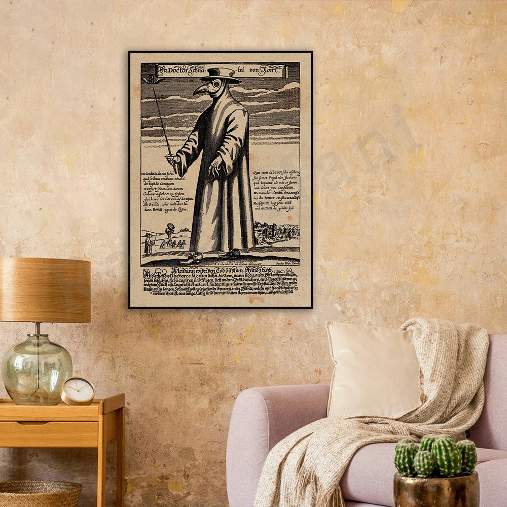 Plague Doctor Prints Vintage Prints Weird History Prints Wall Art Medieval Posters Unusual Gifts