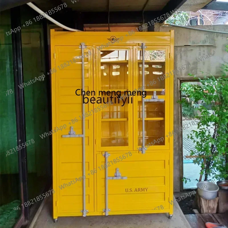 SS new styleIndustrial wind container storage file tool display wrought ironss 7486 ss 7486