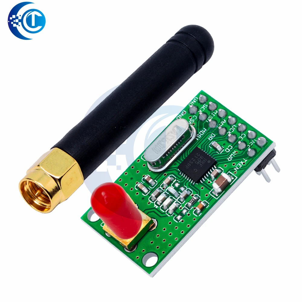 وحدة إرسال واستقبال لاسلكية NRF905-NF905SE مع هوائي، FSK/GMSK، طاقة منخفضة-433/868/915 ميجا هرتز لوحة إرسال واستقبال لاسلكية
