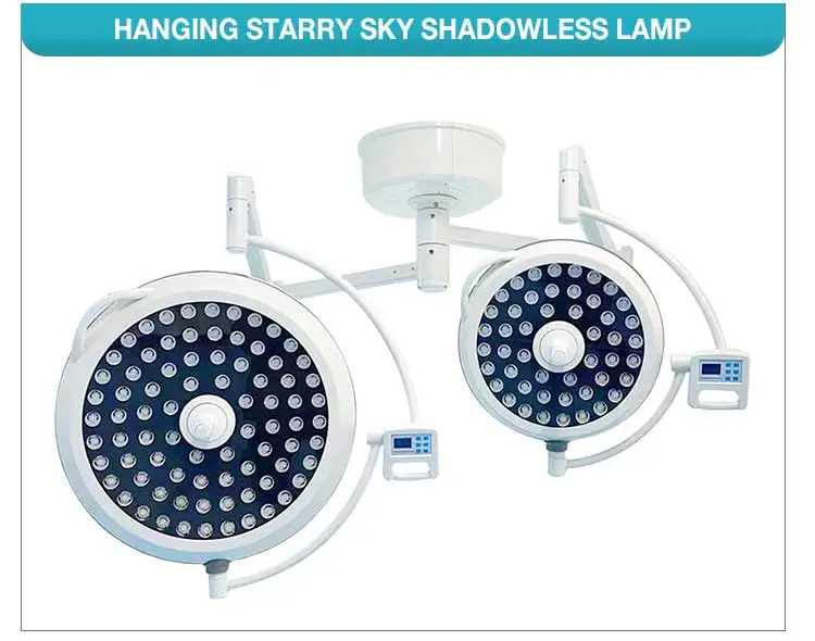 Double Dome LED Shadowless Lamp Hospital Medical Operating Room Ceiling Top Light Surgical Illumination