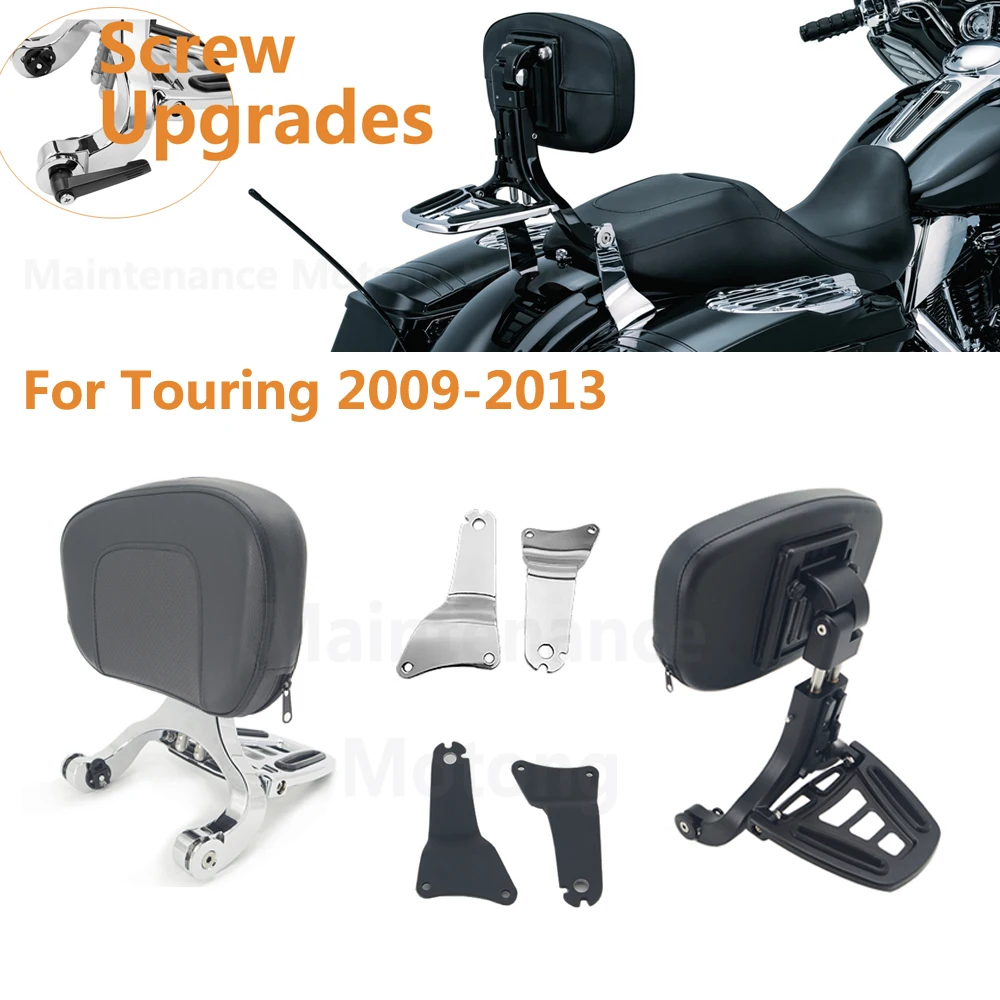 

Motorcycle Multi Purpose Driver Passenger Backrest For Harley Touring Road King Street Road Glide 2009-2013