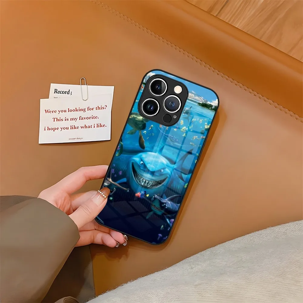 Disney Finding Dory Phone Case Tempered Glass For iPhone 15 13 14 12 11 Pro XS Max Plus Mini X XR 8 7 6s SE2020 Coque