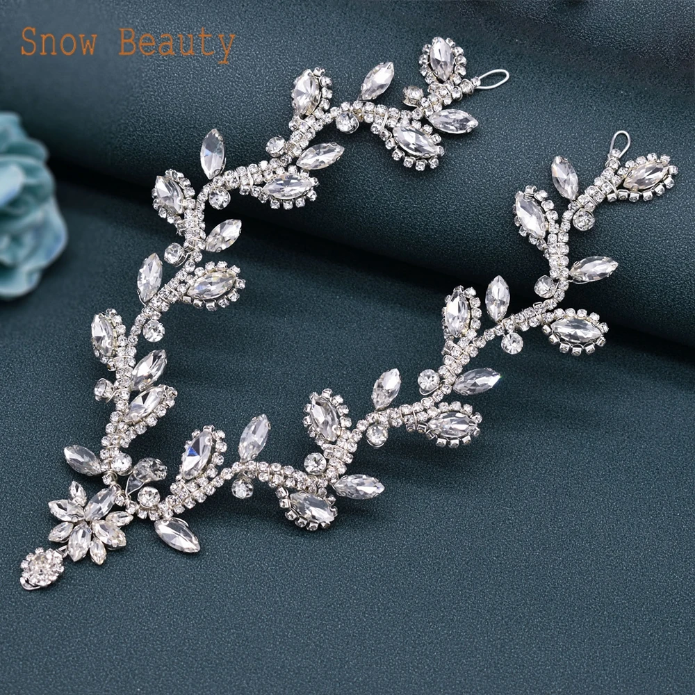 A501 Rhinestone Women Headpiece Party Jewelry Gift Crystal Forehead Chain Wedding Hair Wear Accessories Bridal Headdress