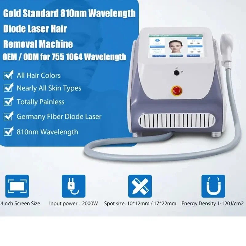 Hot Sale 3000W 808nm Laser Diode Hair Removal Machine 755nm 808nm 1064nm Painless Epilator Hair Facial Body Hair Removal Device