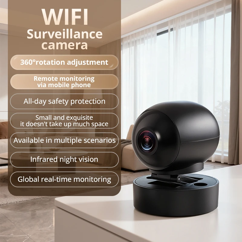 4K Wireless Security Camera 360° Full Coverage View WiFi HD Motion Detection Night Vision Indoor Outdoor Remote Monitor 2026