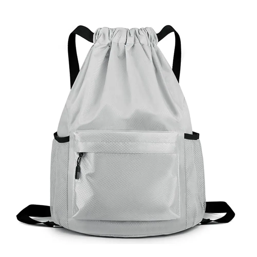 Zaino con coulisse in Nylon moda con coulisse zaino per studenti di scuola di grande capacità 5 colori borsa per Computer impermeabile Unisex