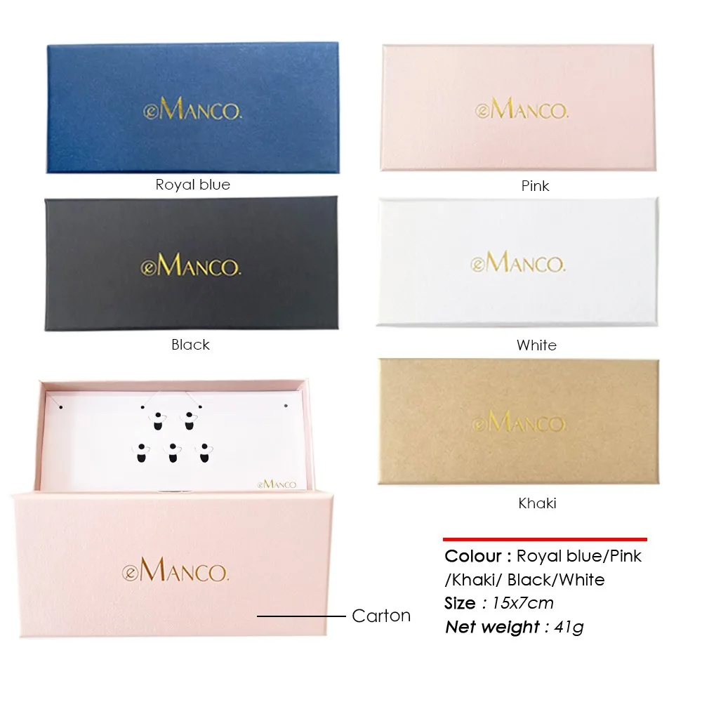 EMANCO Nordic Minimalist Style Paper Jewelry Storage Box Multi Color Drawer Gift Case for Necklaces Earrings Wedding Anniversary