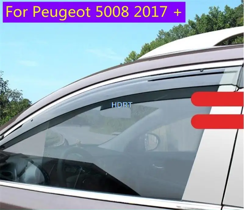 

Weather Shields Weathershields For Peugeot 5008 2017 2018 2019 2020 2021 Car Window Visor Vent Shades Sun Rain Deflector Guards