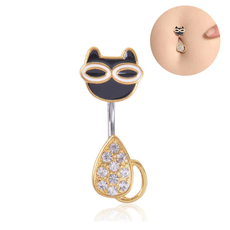 Animals Belly Button Rings Navel Piercing Barbell