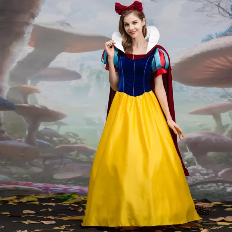 백설공주 원피스 코스프레 의상, 스노우 퀸 코스튬, 성인 만화, 백설공주, 할로윈 파티 의상