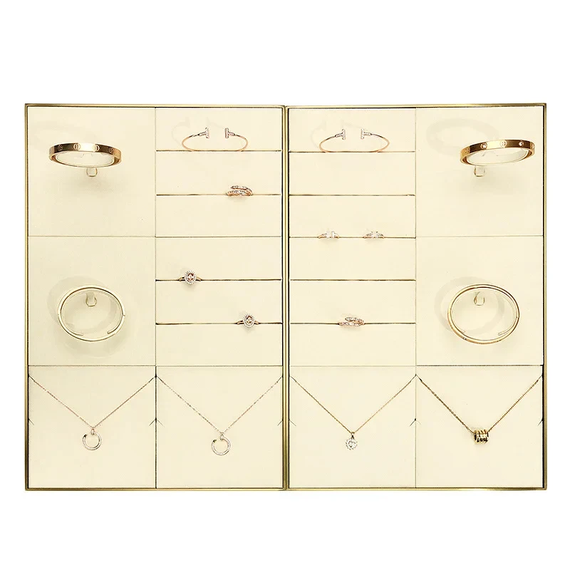 

Jewelry display props beige necklace ring bracelet jewelry display frame live jewelry display set