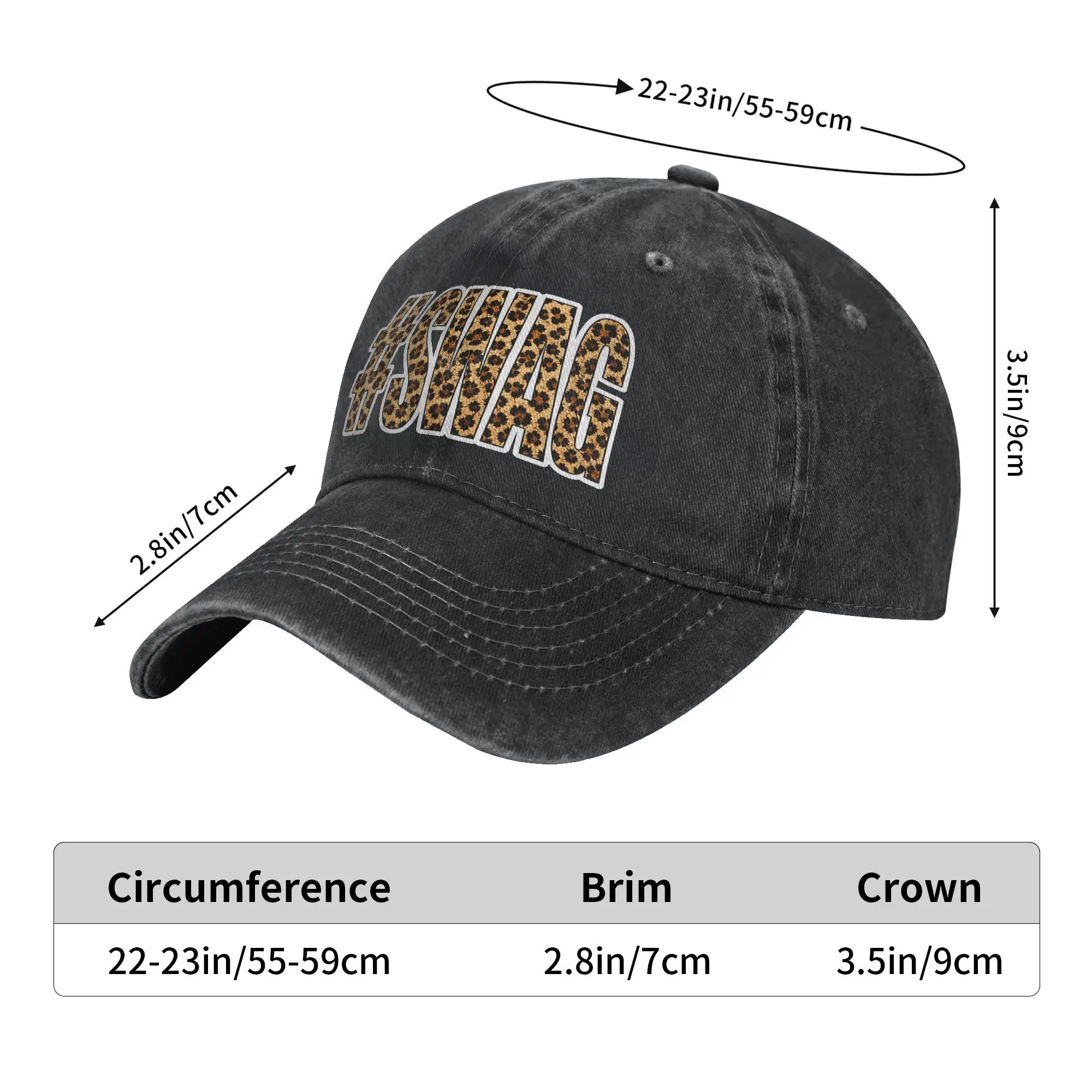 Hashtag Swag Leopard Print Swag Animal Print Graphic Baseball Cap Sun  Hiking Fishing Hot Sale Washed Trucker Hat Baseball Caps