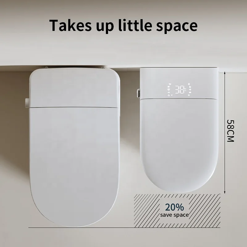 HKZX Smart Bidet Toilet with Built in Tank Modern Full Function Automatic WC Smart Intelligent Toilet