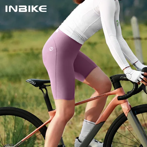 INBIKE, nuevos pantalones cortos de ciclismo de verano para mujer, pantalones para bicicleta de carretera, pantalones cortos acolchados para bicicleta de montaña para mujer con bolsillos, pantalones cortos de ciclismo