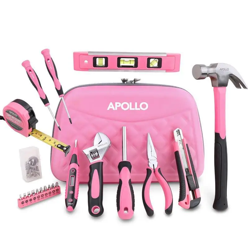 Pink Hand Tool Combination 21pcs Ladies Set Home Kit  DIY Repair Tools Set