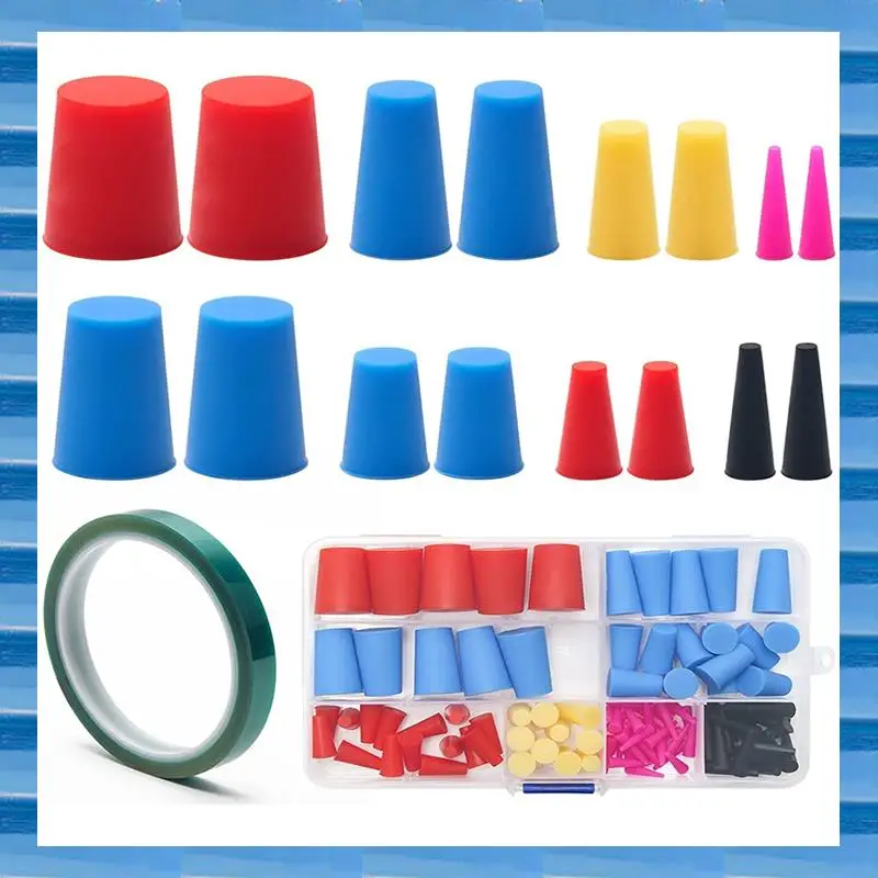 AT53 1 conjunto kit de plugue cônico de borracha de silicone kit de plugue cônico para plugues de furo, pintura, vedação