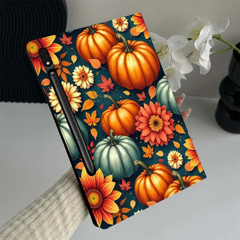 

Cartoon Pumpkin Flower Tablet Case For Samsung Galaxy Tab S7 S8 S9 S10 FE Lite Gift