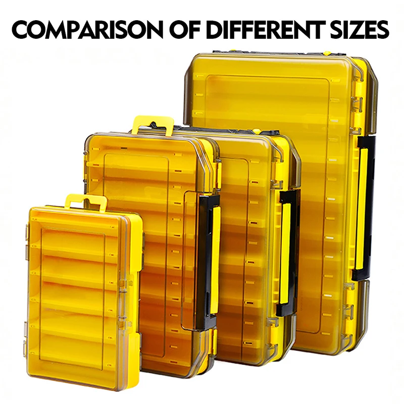 Versatile 7-Cell Double-Sided Fishing Tackle Box - Durable Easy Access Bait & Tool Organizer for All Your Fishing Adventures