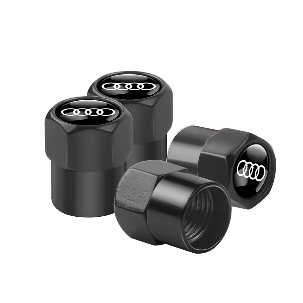 4 Stück 3D Aluminium Auto-Rad-Reifen-Luftventilkappen für Audi Sline A1 A2 A3 A4 A4L A5 A6 A7 A8 A8L TT Q1 Q2 Q3 Q4 Q5 Q6 Q7 Q8 B2