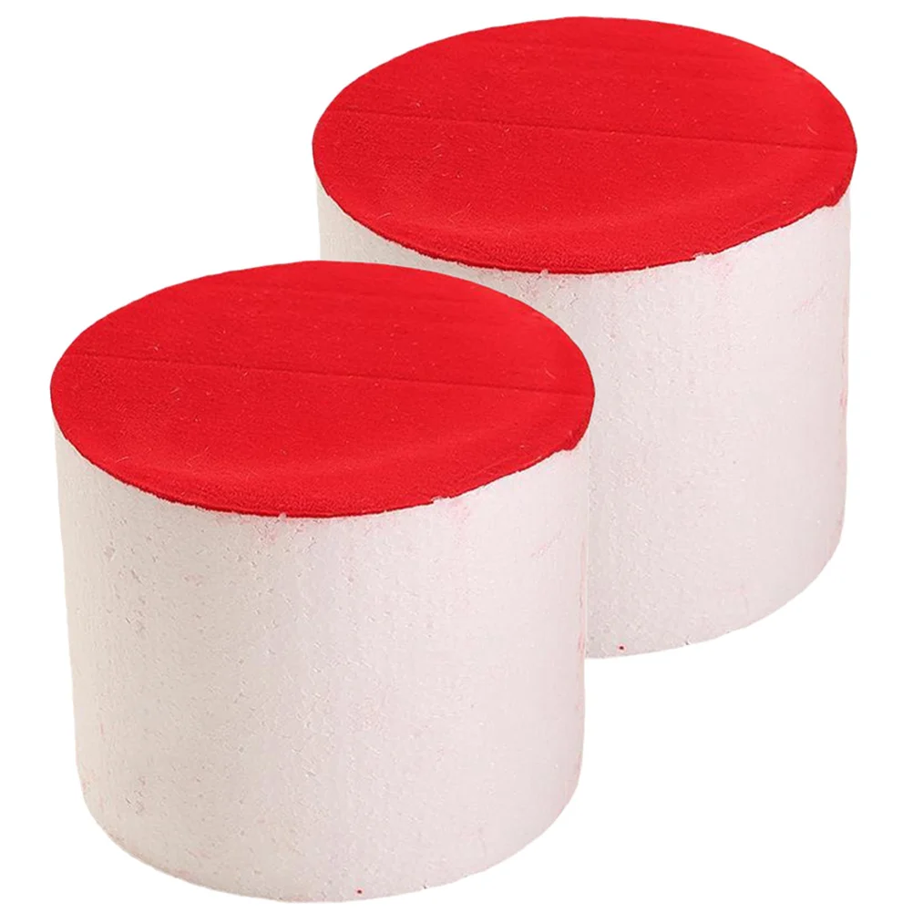 

2pcs Round Floral Blocks For Flower Arrangements Diy Craft Kits Wet Floral Foam Base Wedding Decor Plant Foam Tools