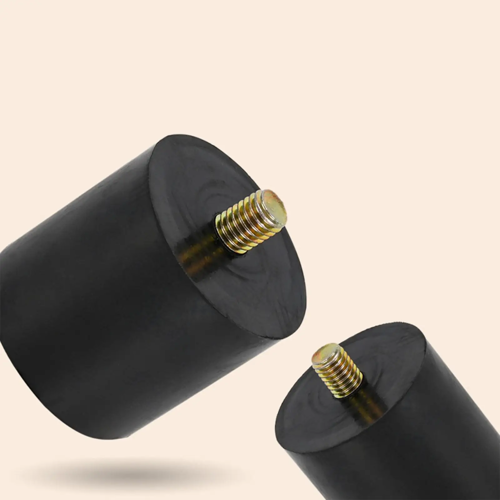 4Pcs Rubber Mount Shock Absorbers M8 Equipment Isolation Dampers Cylindrical Vibrations Isolators for Equipments Air Compressors