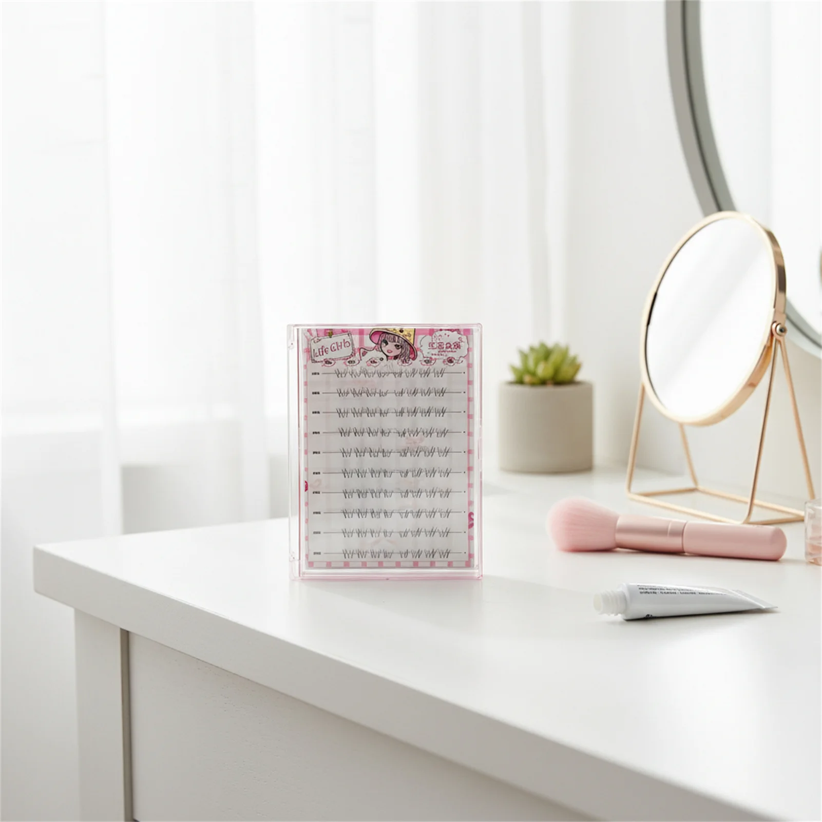 Pestañas postizas inferiores naturales, No se necesita pegamento, longitudes mixtas de 3-5mm, pestañas individuales debajo de las pestañas, pestañas inferiores con forma de pata de gato