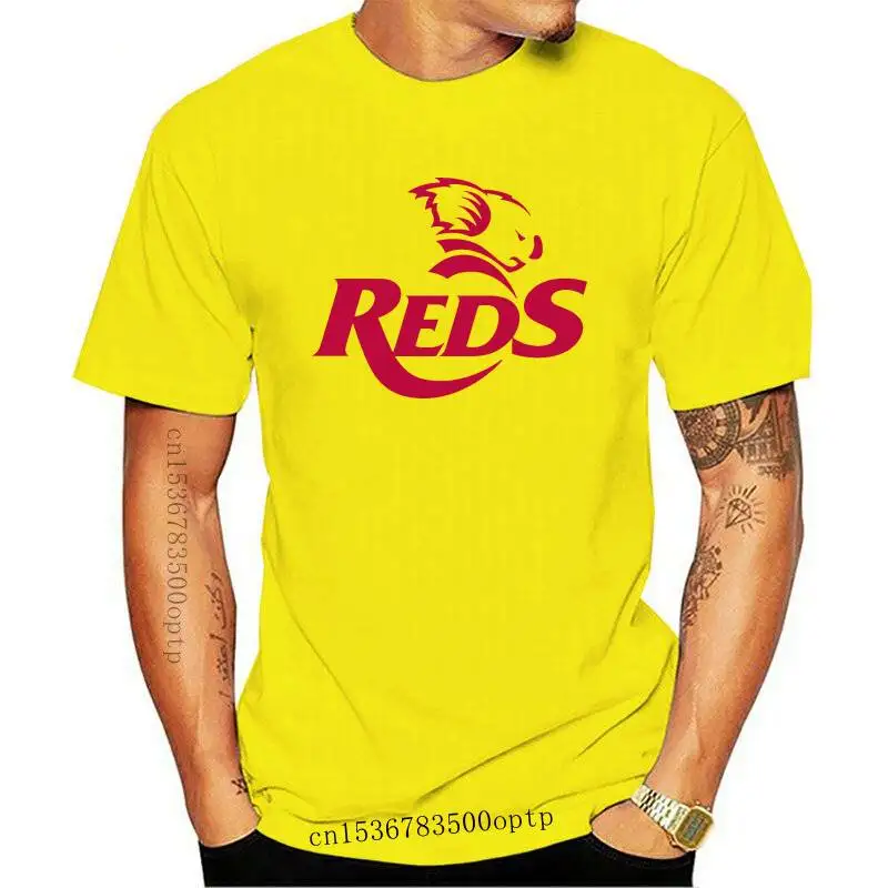 New Men tshirt Queensland Reds Rugby Super League Unisex T Shirt Custom Printed 100% Cotton T-shirts women tees top-3023D