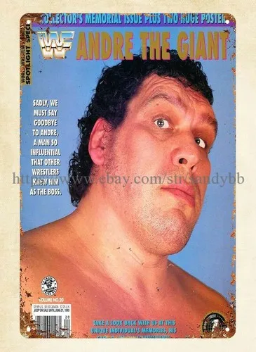 1r,Andre the giant Wrestling superstars Wwf metal tin sign in home decor-metal tin sign-metal sign
