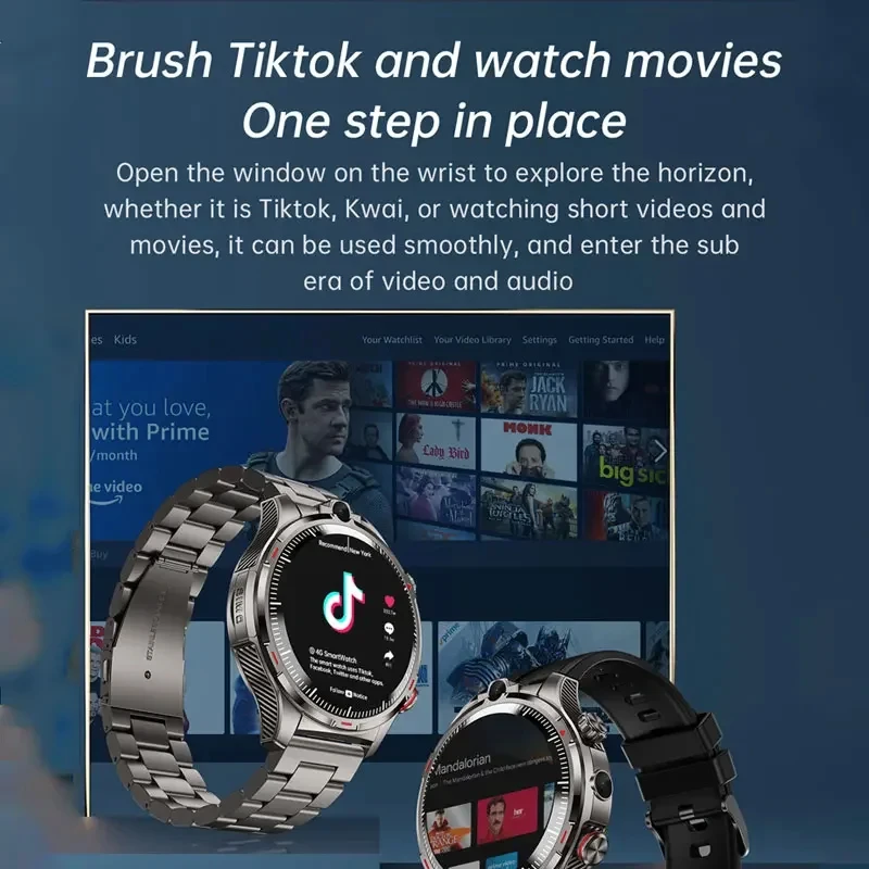 Smartwatch LW12 z kartą SIM 4G, ekranem AMOLED, dwoma kamerami, systemem Android 9.0, pozycjonowaniem GPS, WIFI, aplikacją do pobierania, smartwatch dla mężczyzn.