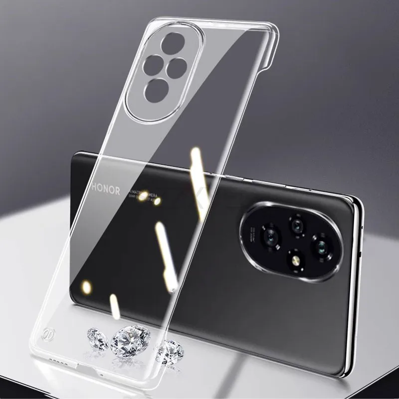 Frameless Slim Clear Hard Back Cover Case On For Honor 200 Pro Honor200 Pro 5G ShockProof Coque Phone Cases