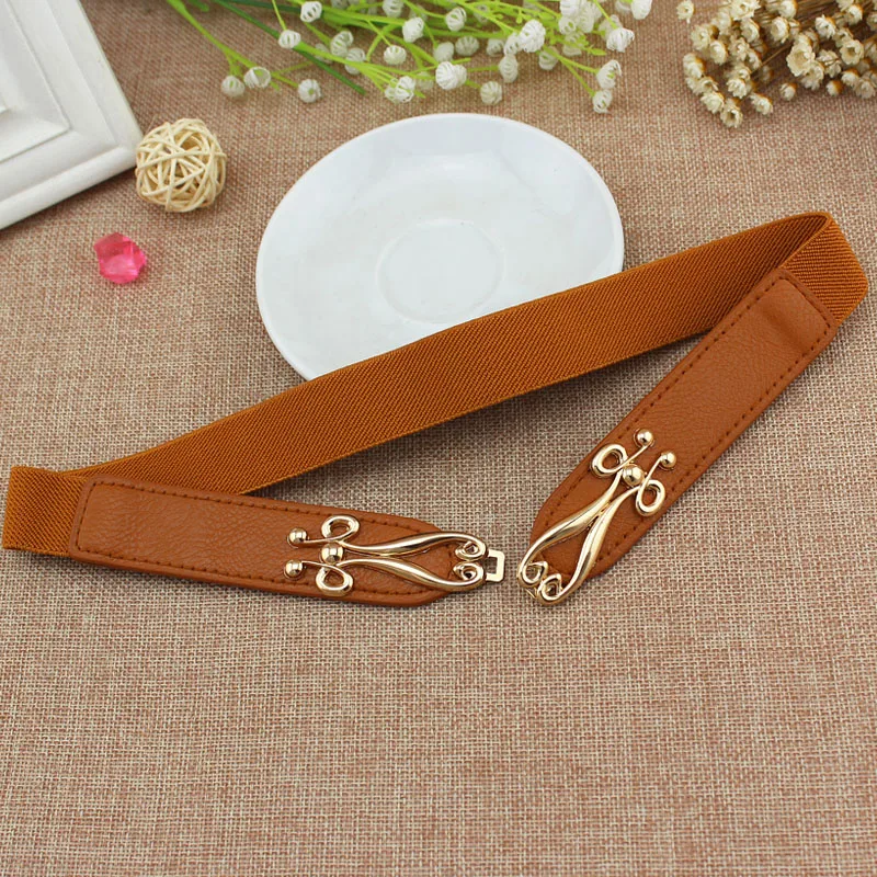 جديد بسيط مشبك الخصر النحيف ختم المرأة فستان Cummerbunds رقيقة للقميص تنوعا تزيين حزام موضة حزام مطاط الفتيات