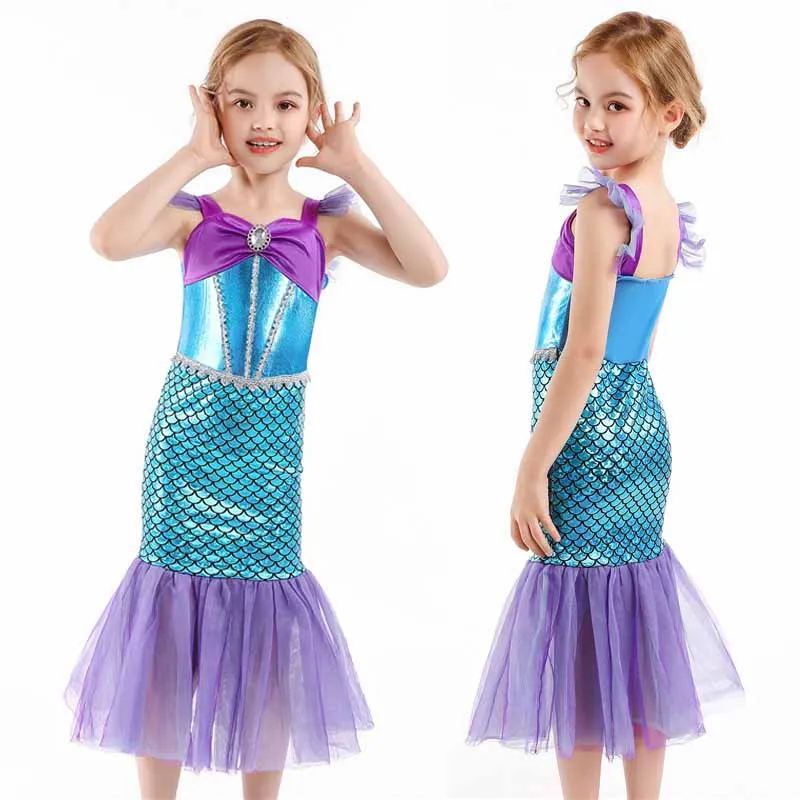 Girls Cosplay Costume Dress Princess Clothing Fairy Role Playing Girl Birthday Party Gown Ball Halloween Fancy Dress up 3-8 Year