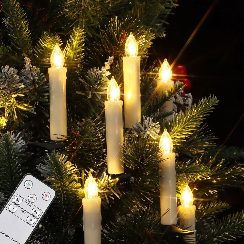 LED vela eletrônica com temporizador remoto, bateria operado, cintilação chama, casamento, aniversário, decoração de casa, árvore de Natal