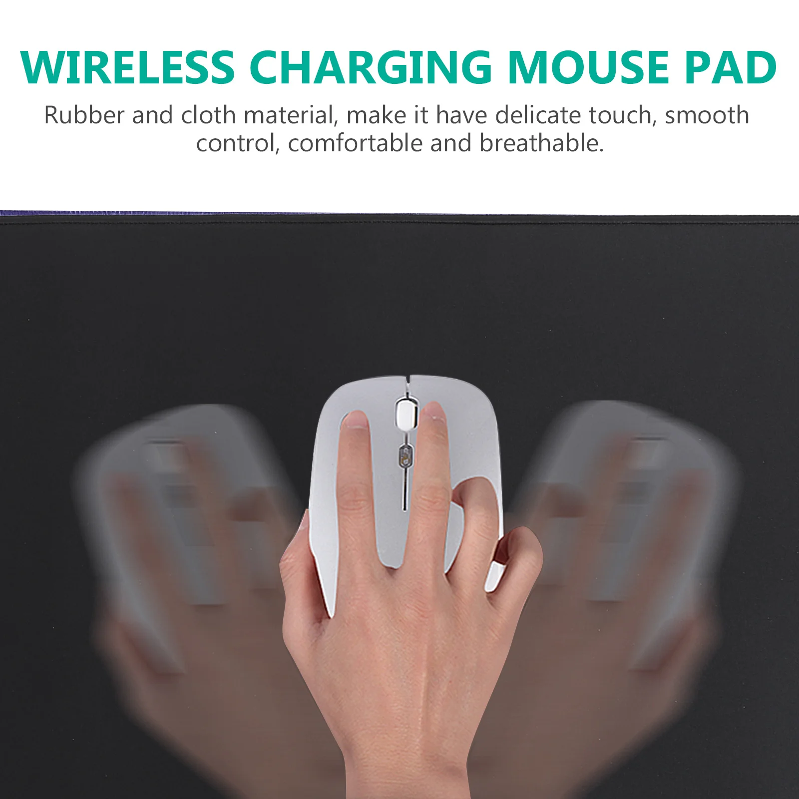 

Multifunctional Wireless Charging Mouse Pad 15W Fast Charging Long Sensing Distance Comfortable Breathable Wireless Pad