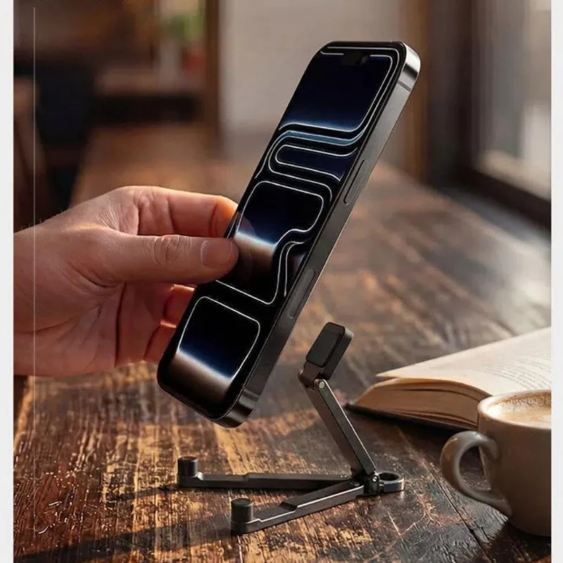 Multi‑Angle Foldable Phone Back Stand Ultra‑Thin Adhesive Portable Cell Phone Kickstand for Desktop Watching Universal Video view 2