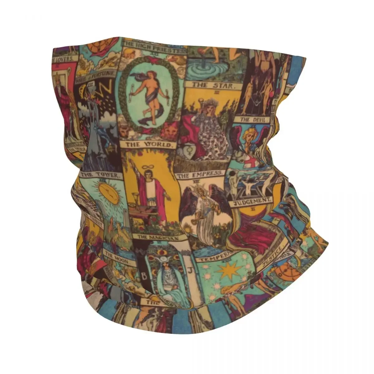 New The Major Arcana Of Tarot Vintage Patchwork Winter Headband Neck Warmer Tube Scarf Occult Witch Spiritual Face Bandana Gaite