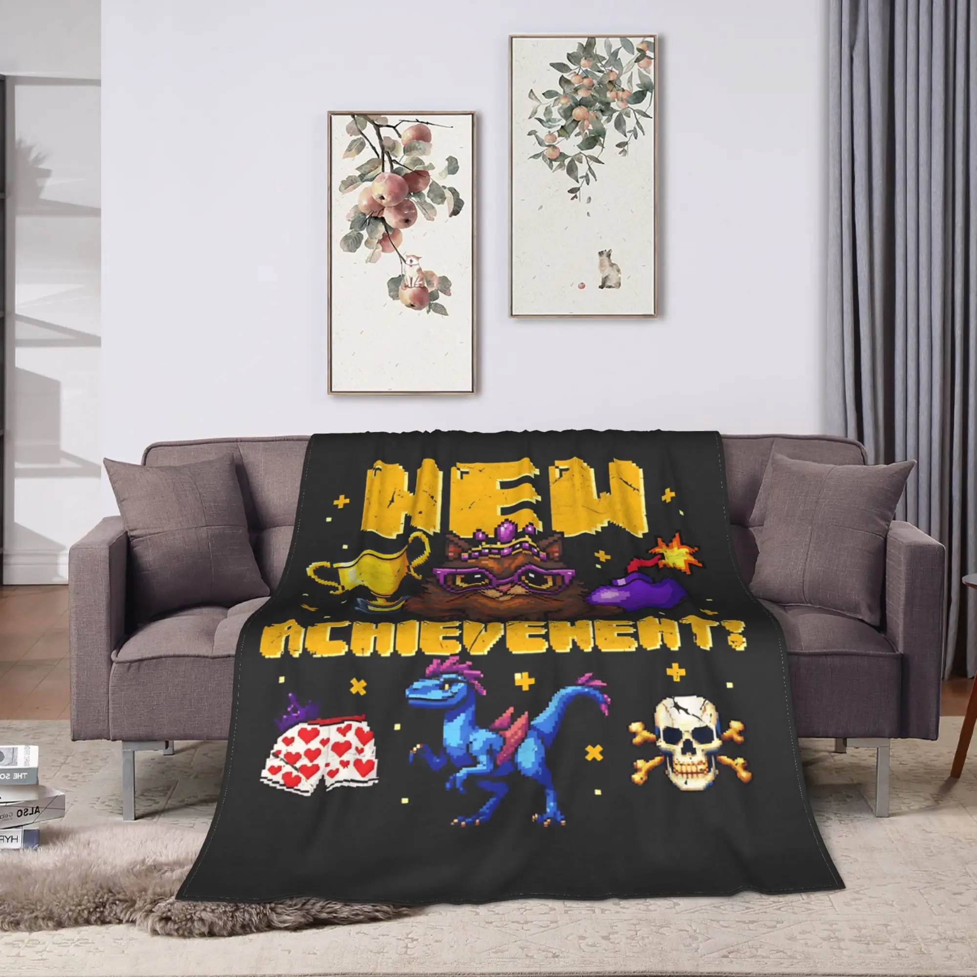 Warm Soft BlanketBoy Girl Airplane Travel Dungeon Crawler Carl New Achievement Throw Blanket Trend Sofa Bed Cover