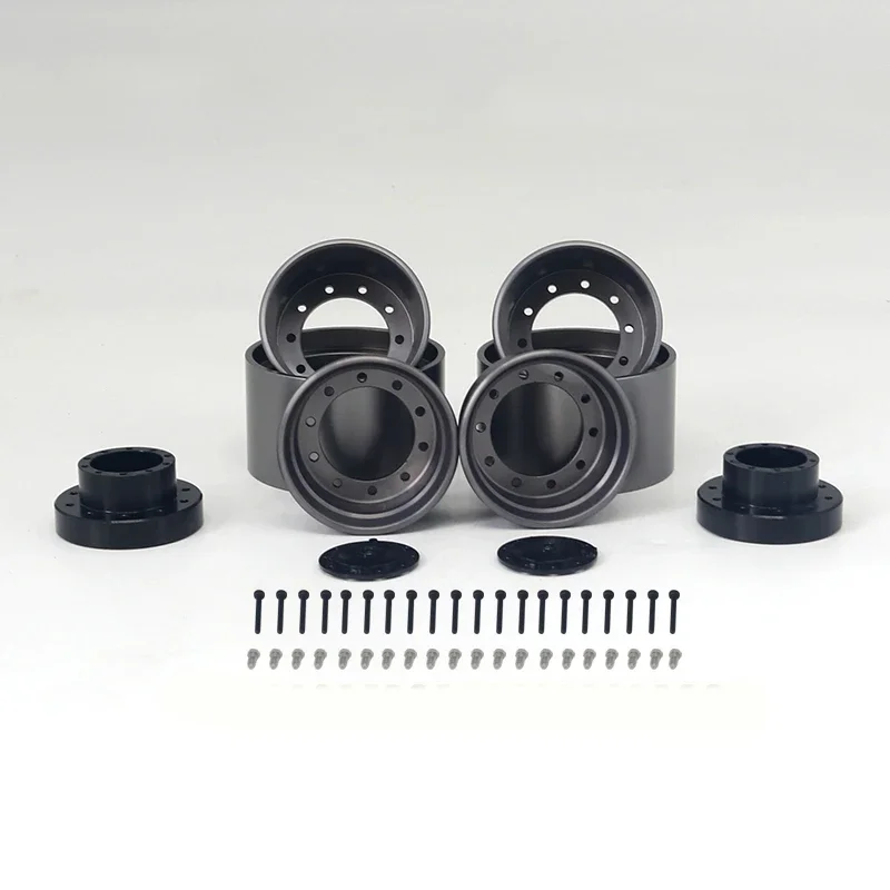 JDMODEL 1 Pair Metal Simulation Front/rear Wheel Hub for 1/14 Tamiya RC Truck for SCANIA 770S for VOLVO BENZ MAN TGXCar #JDM-195