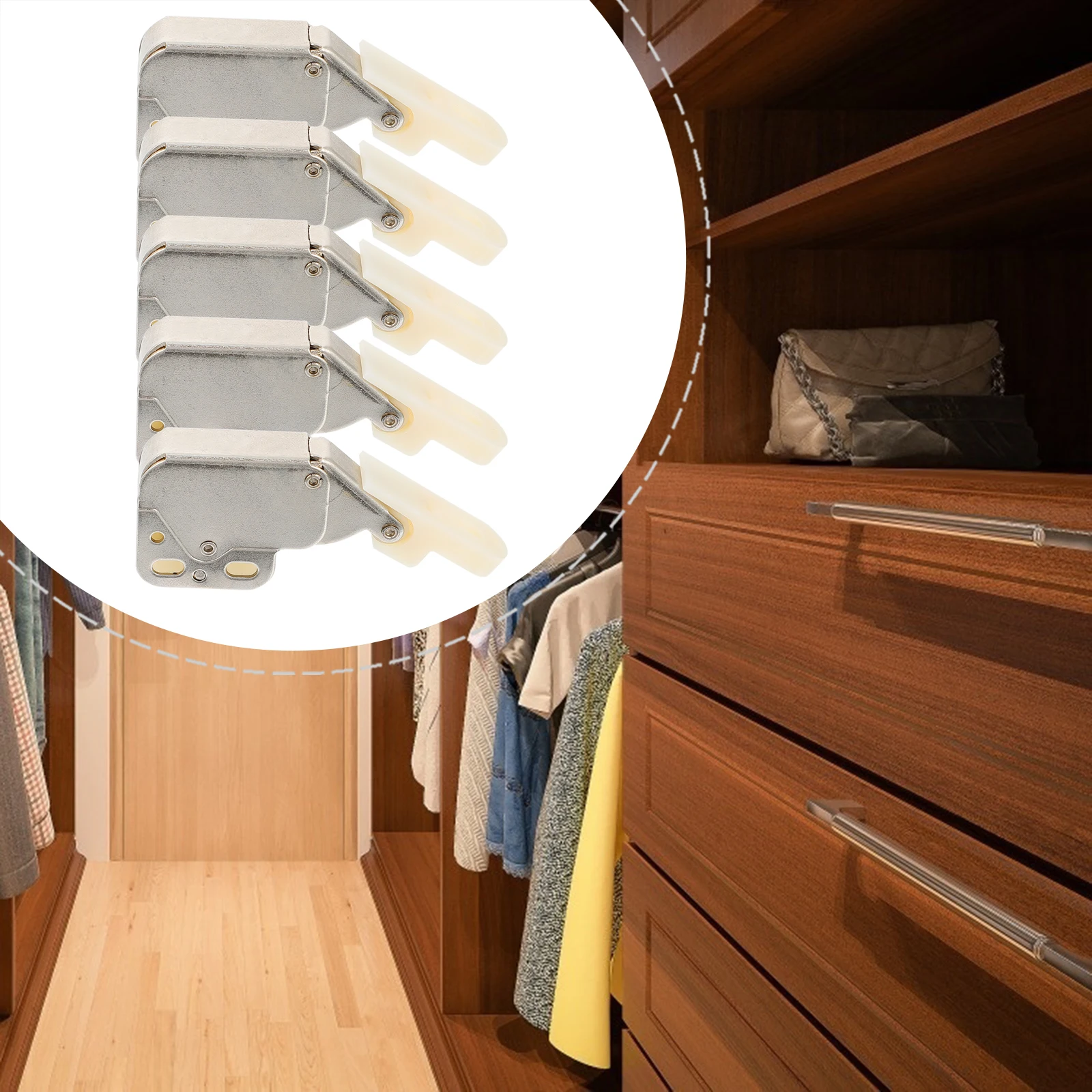 

Elephant Trunk Hinge Latches Spring Pop Steel Snap Push In Door Safety Lock Cabinet Furniture Hardware Durable