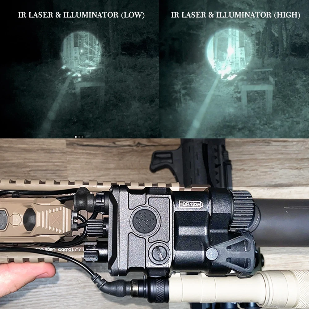 Laserspeed LS-M6TR Green and Invisible IR Aiming Lasers and IR Illuminator for Night Vision, Laserspeed M6R Compact Laser Scope