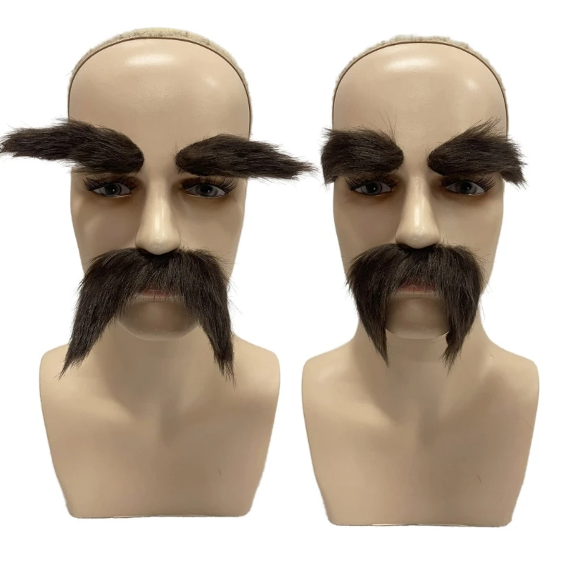 Novelty Mustaches Beards Cosplay Costume Accessories for Men Women Halloween